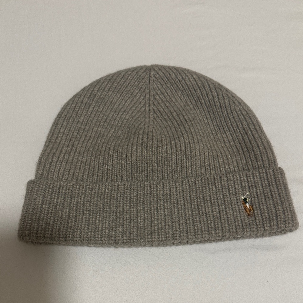 Polo by Ralph Lauren Taupe Knit Beanie